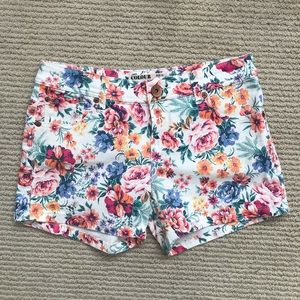 Floral Denim Shorts
